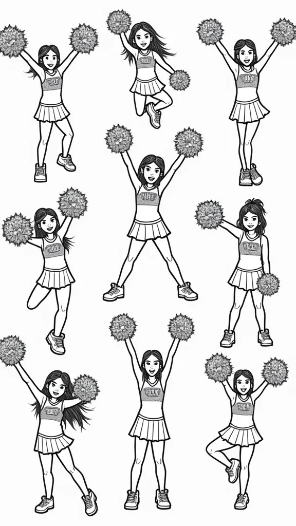 printable cheerleading coloring pages